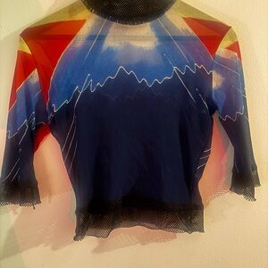 Jean Paul Gaultier Colorful Abstract Women's Top